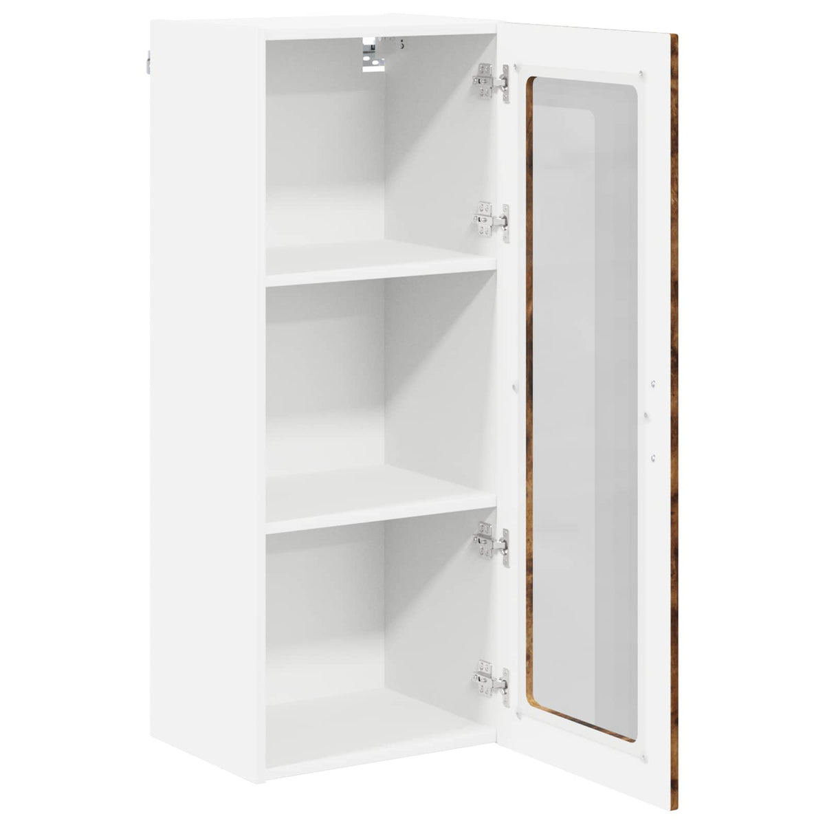 Mobile in vetro da parete LUCCA Rovere Fumo 40 x 31 x 100 cm - homemem39