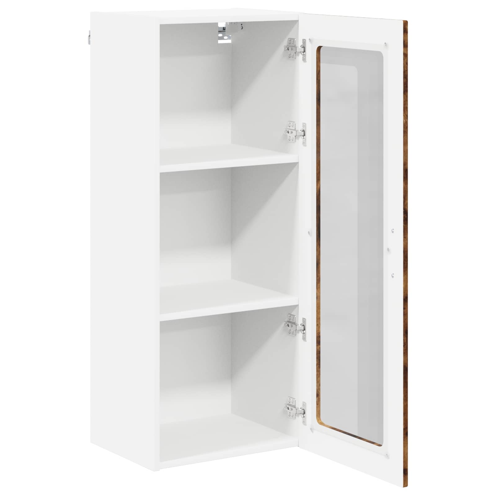 Mobile in vetro da parete LUCCA Rovere Fumo 40 x 31 x 100 cm - homemem39