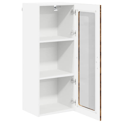 Mobile in vetro da parete LUCCA Rovere Fumo 40 x 31 x 100 cm - homemem39