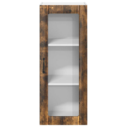 Mobile in vetro da parete LUCCA Rovere Fumo 40 x 31 x 100 cm | homemem39