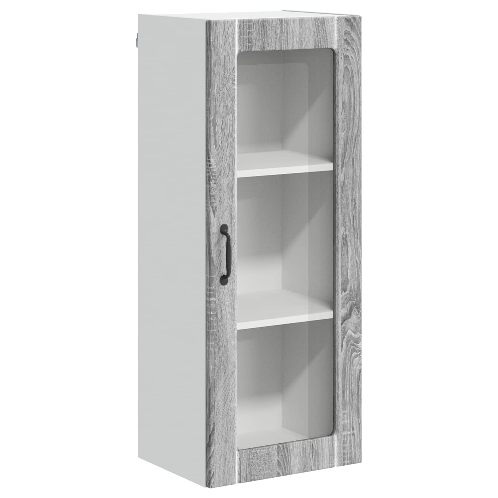 Mobile in vetro da parete LUCCA Grigio Sonoma 40 x 31 x 100 cm | homemem39