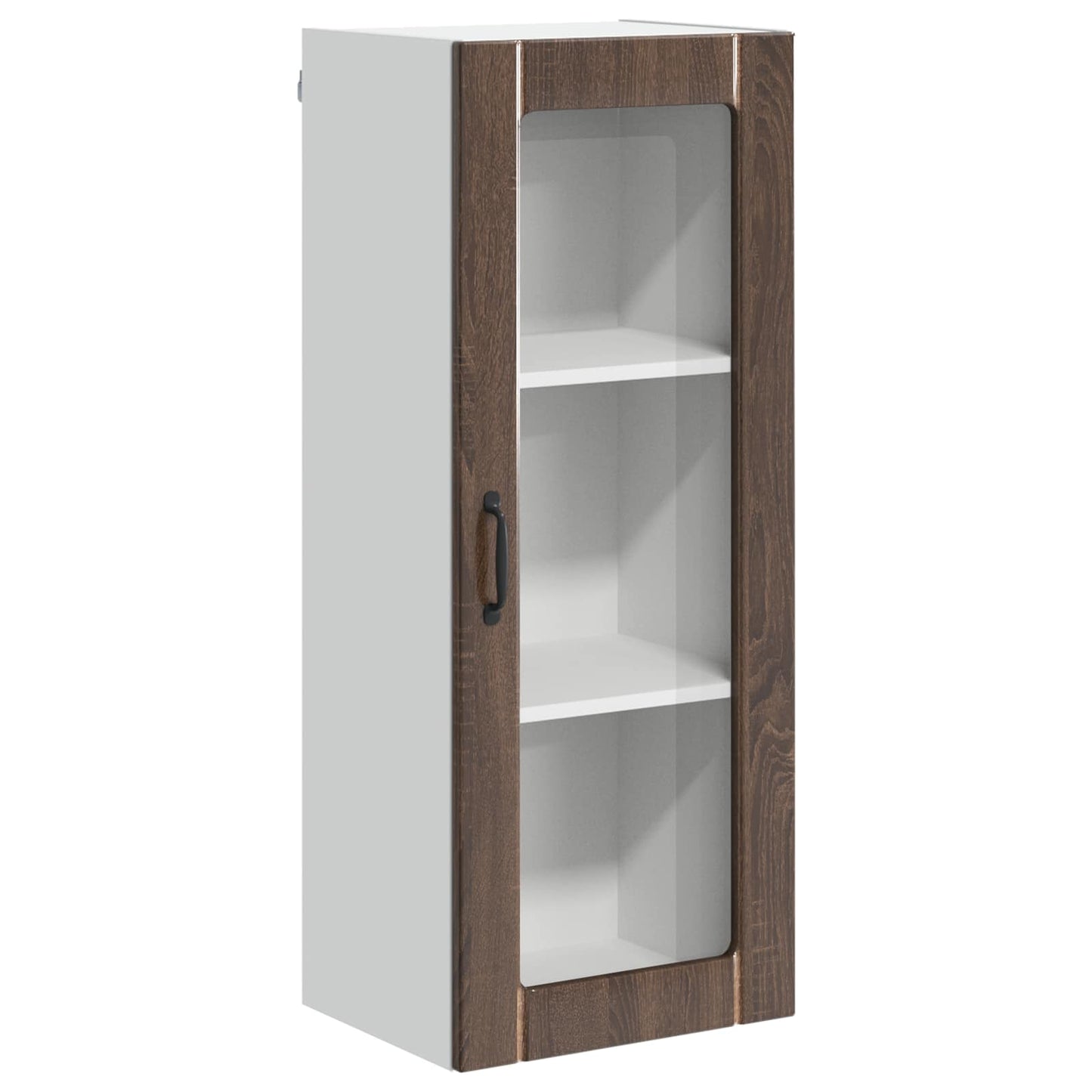 Mobile in vetro da parete LUCCA Rovere Marrone 40 x 31 x 100 cm | homemem39
