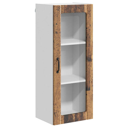 Mobile in vetro da parete LUCCA Legno antico 40 x 31 x 100 cm | homemem39