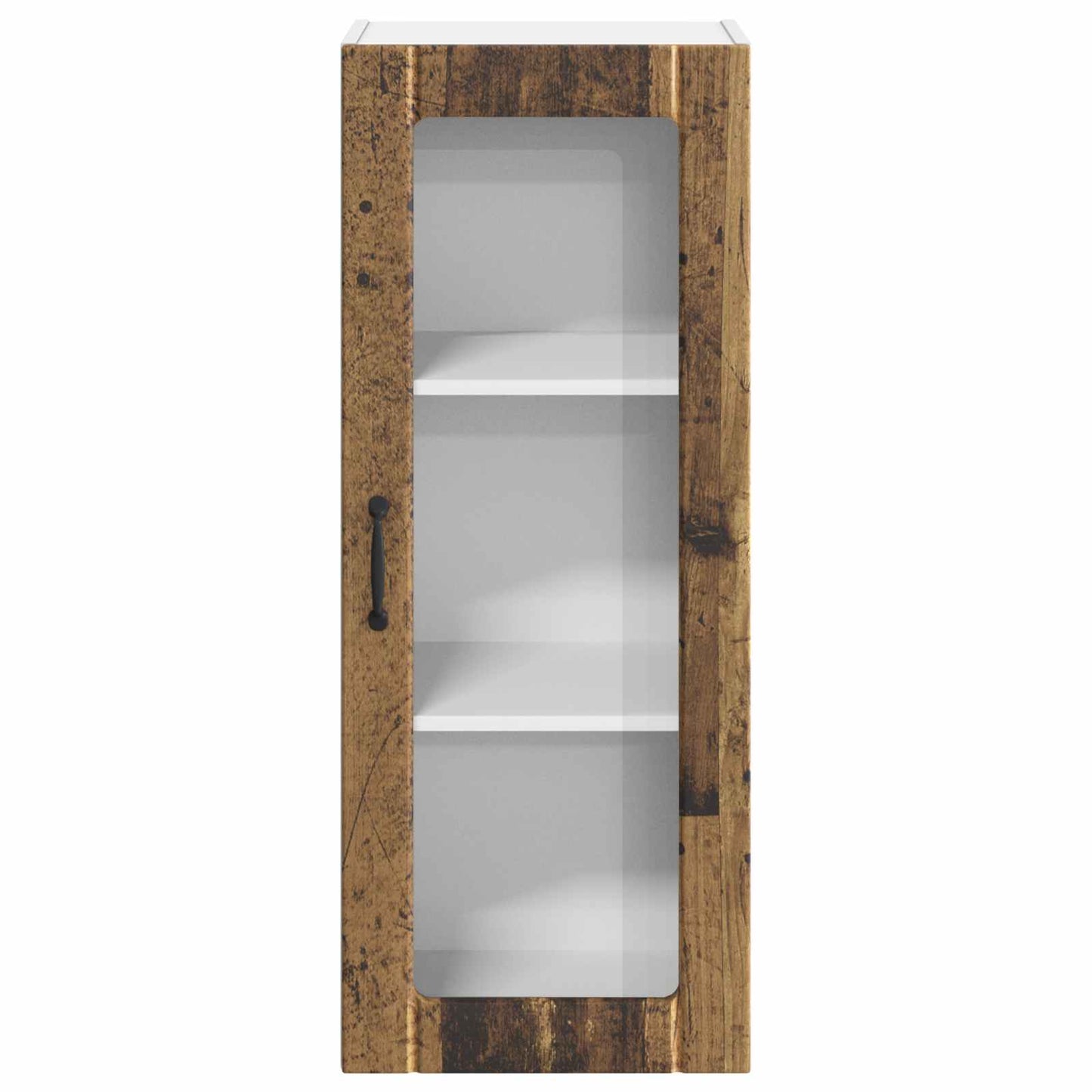 Mobile in vetro da parete LUCCA Legno antico 40 x 31 x 100 cm | homemem39