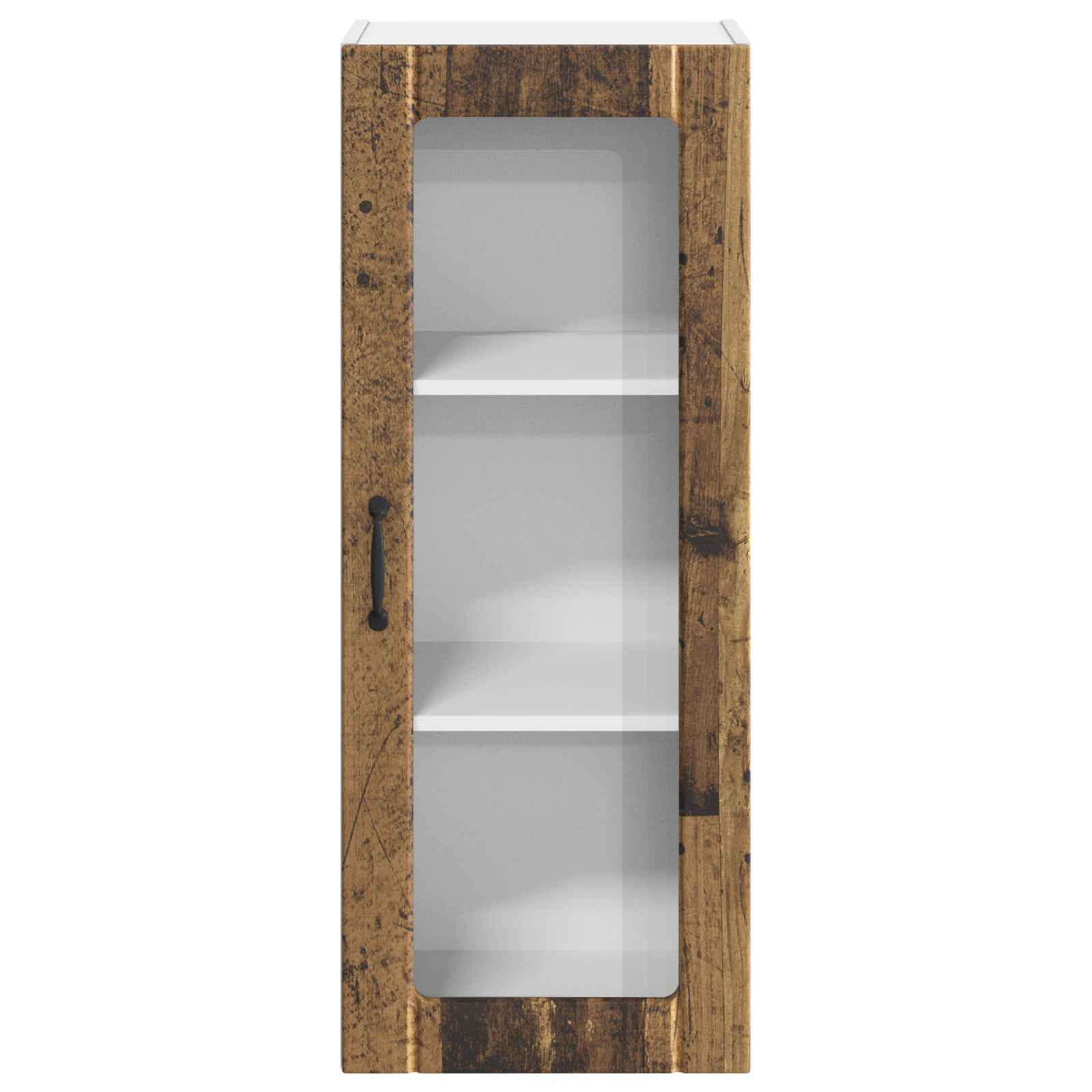 Mobile in vetro da parete LUCCA Legno antico 40 x 31 x 100 cm | homemem39