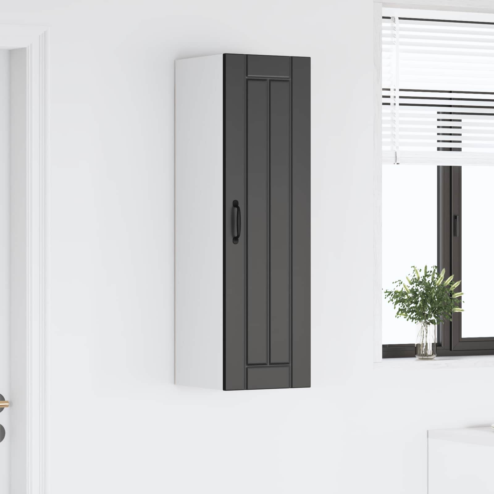 Armadietto a muro LUCCA Nero 30 x 31 x 100 cm | homemem39