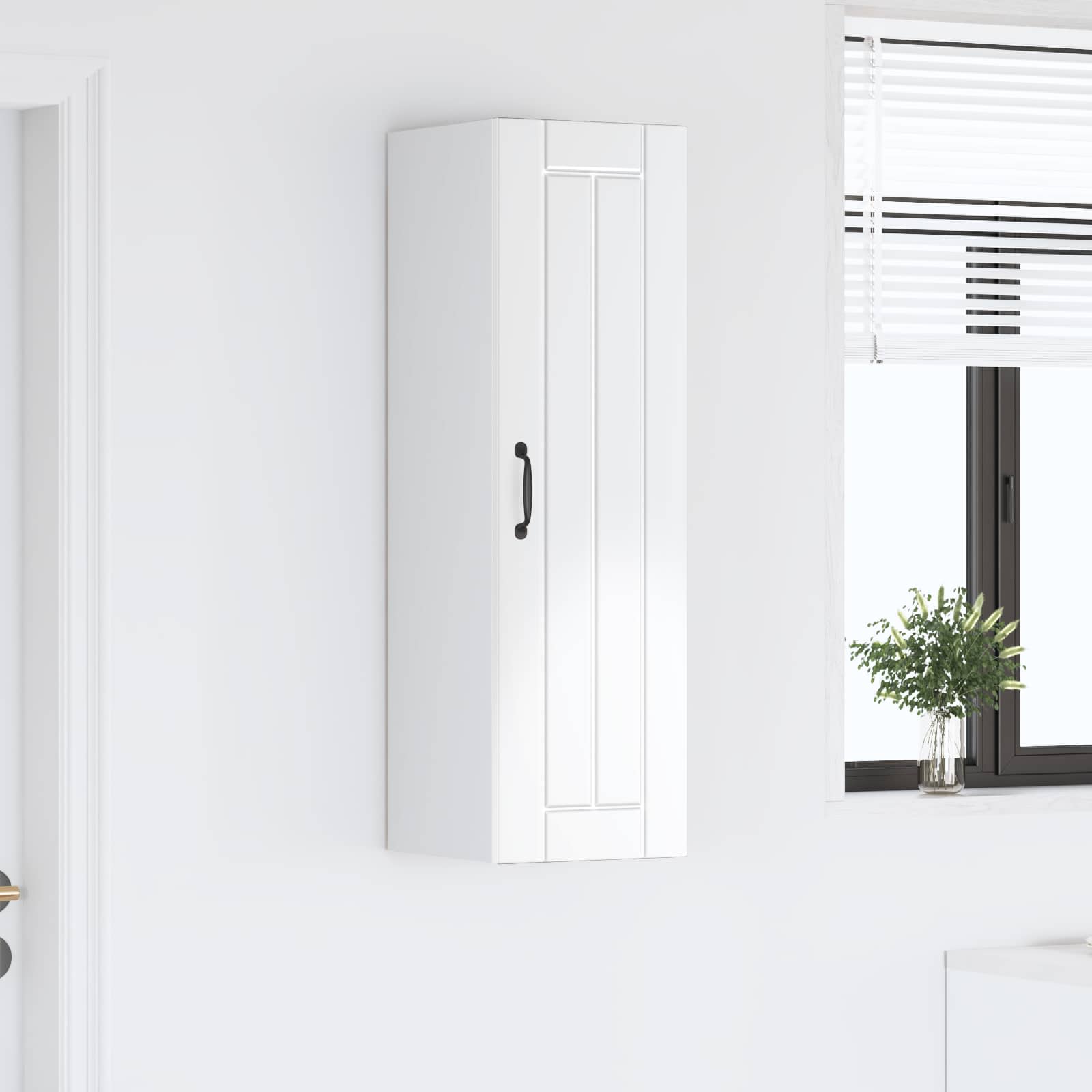 Armadietto a muro LUCCA Bianco Lucido 30 x 31 x 100 cm | homemem39