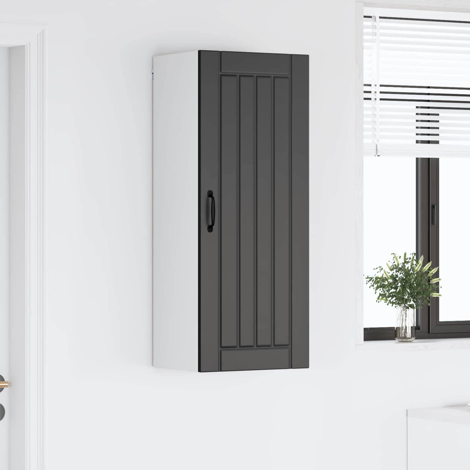 Armadietto a muro LUCCA Nero 40 x 31 x 100 cm | homemem39