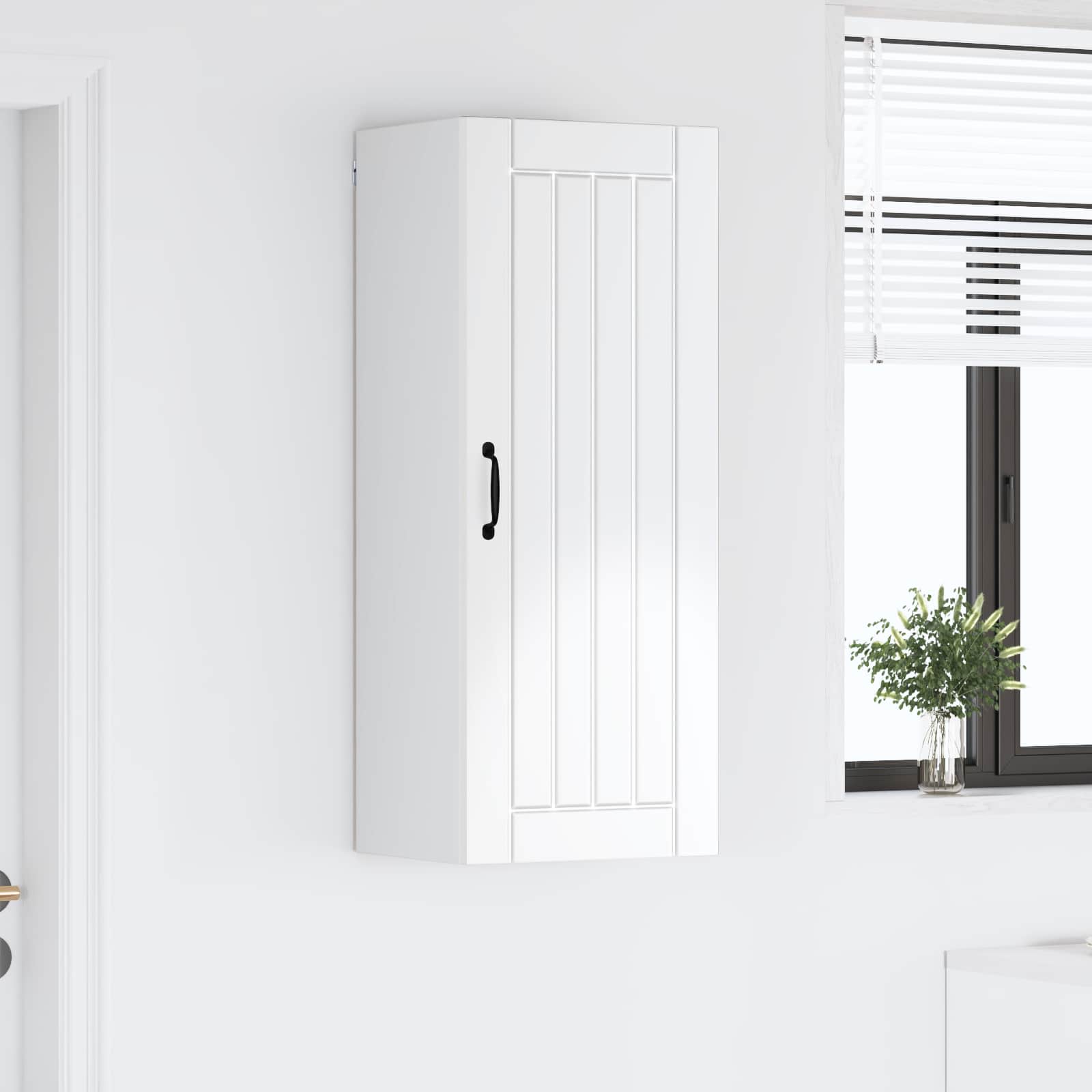 Armadietto a muro LUCCA Bianco Lucido 40 x 31 x 100 cm | homemem39