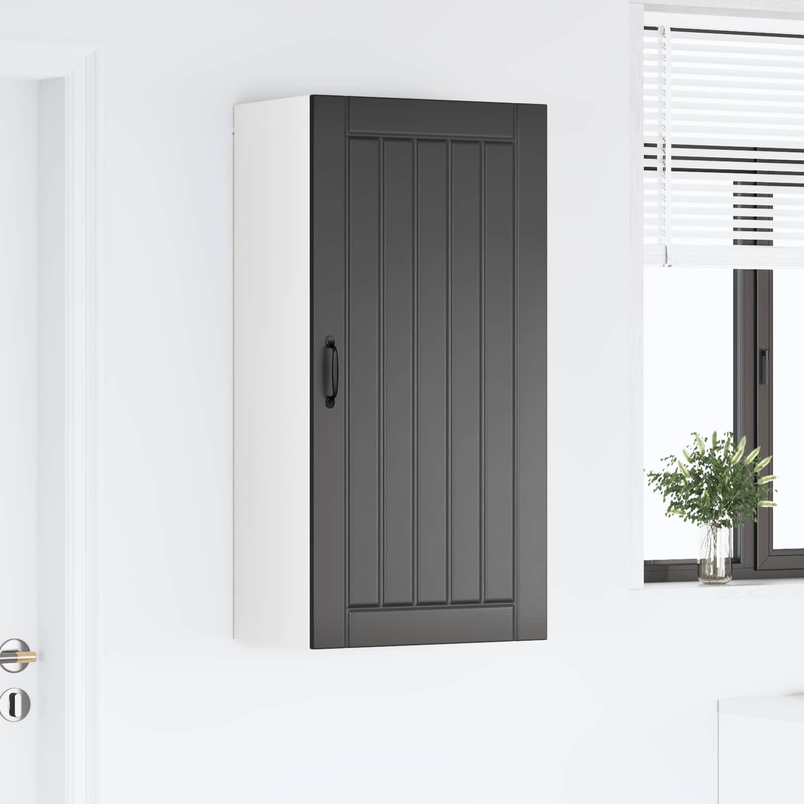 Armadietto a muro LUCCA Nero 50 x 31 x 100 cm | homemem39