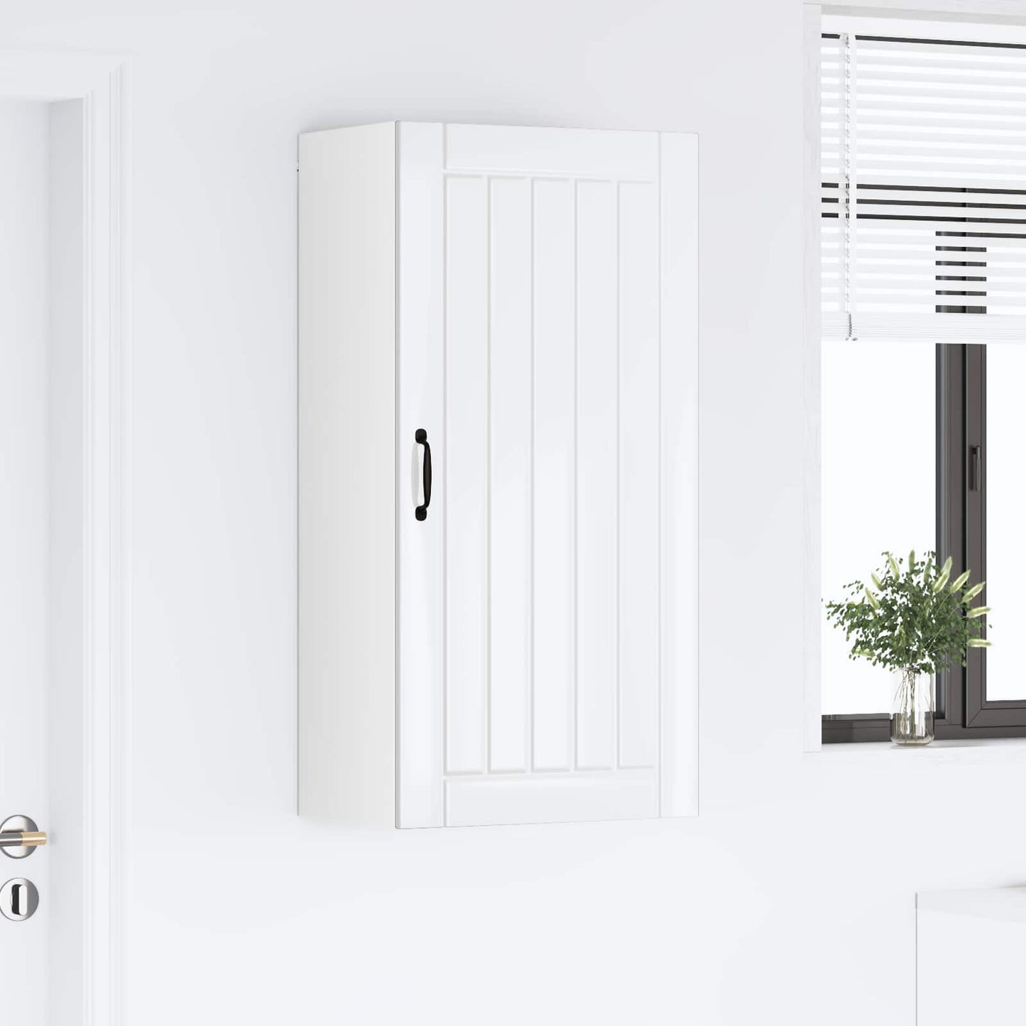 Armadietto a muro LUCCA Bianco Lucido 50 x 31 x 100 cm | homemem39