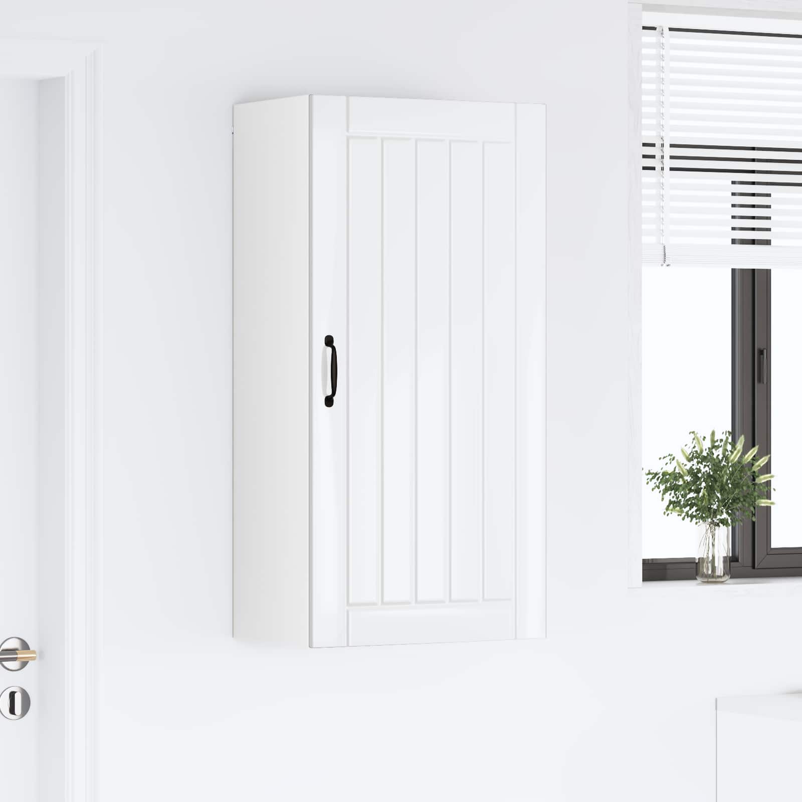 Armadietto a muro LUCCA Bianco Lucido 50 x 31 x 100 cm | homemem39