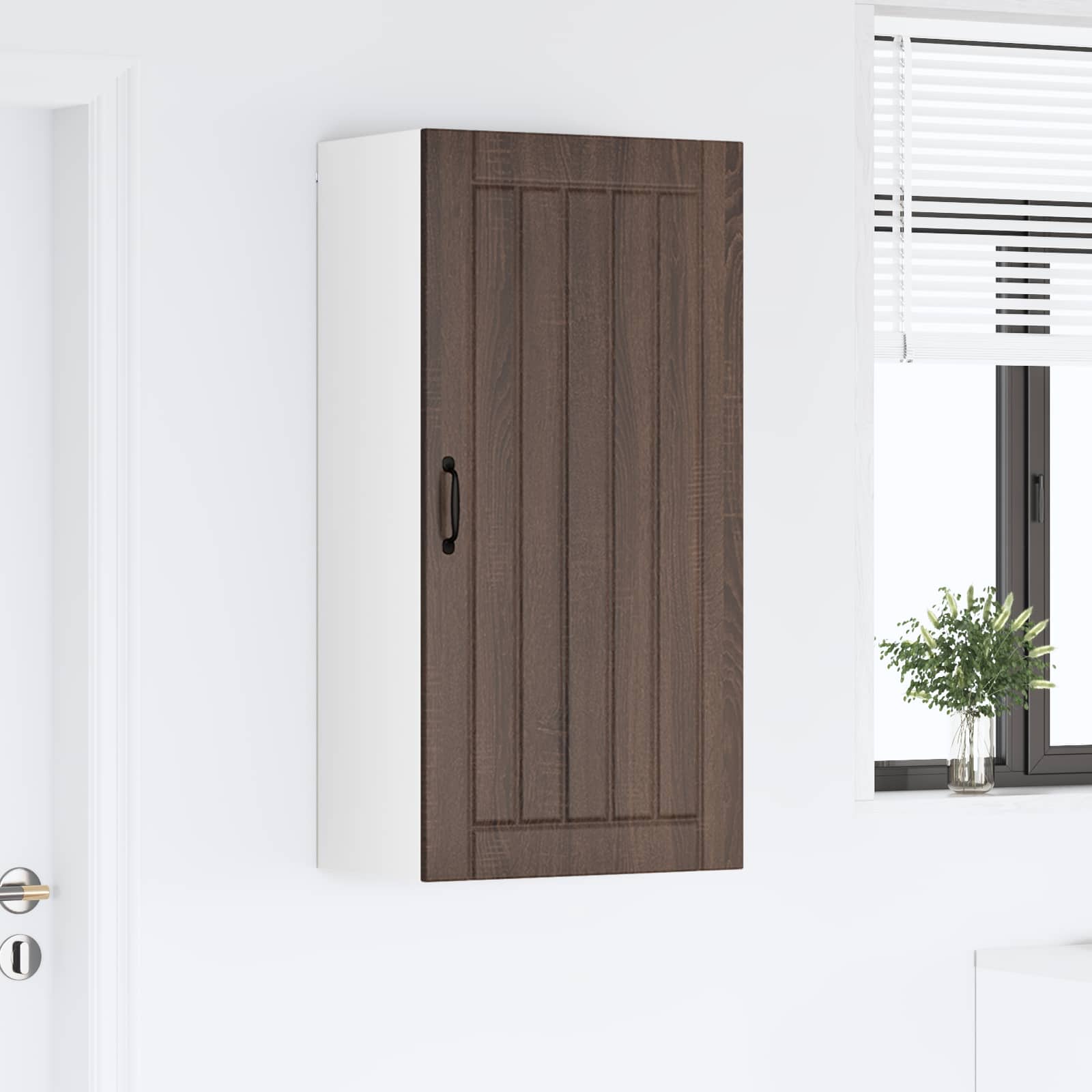 Armadietto a muro LUCCA Rovere Marrone 50 x 31 x 100 cm | homemem39