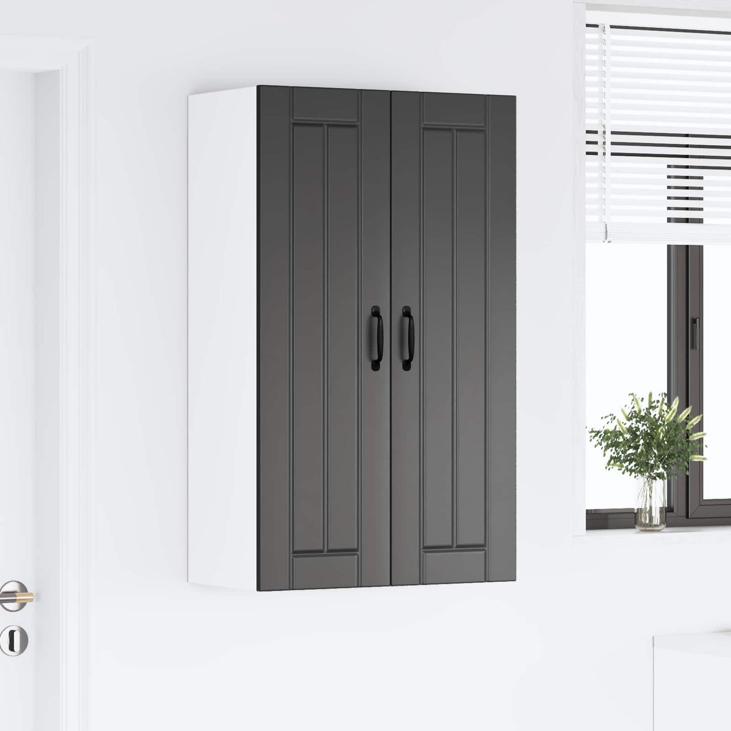 Armadietto a muro LUCCA Nero 60 x 31 x 100 cm | homemem39
