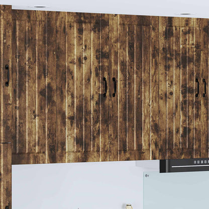 Armadietto a muro LUCCA Rovere Fumo 80 x 31 x 100 cm