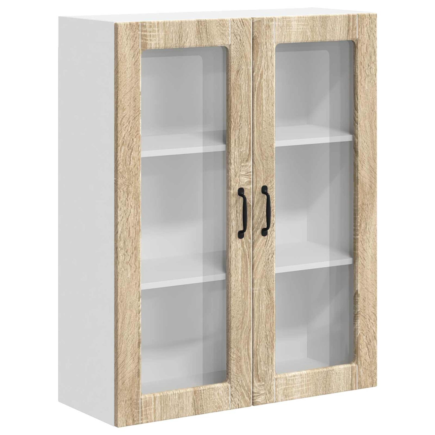 Mobile in vetro da parete LUCCA Rovere Sonoma 80 x 31 x 100 cm