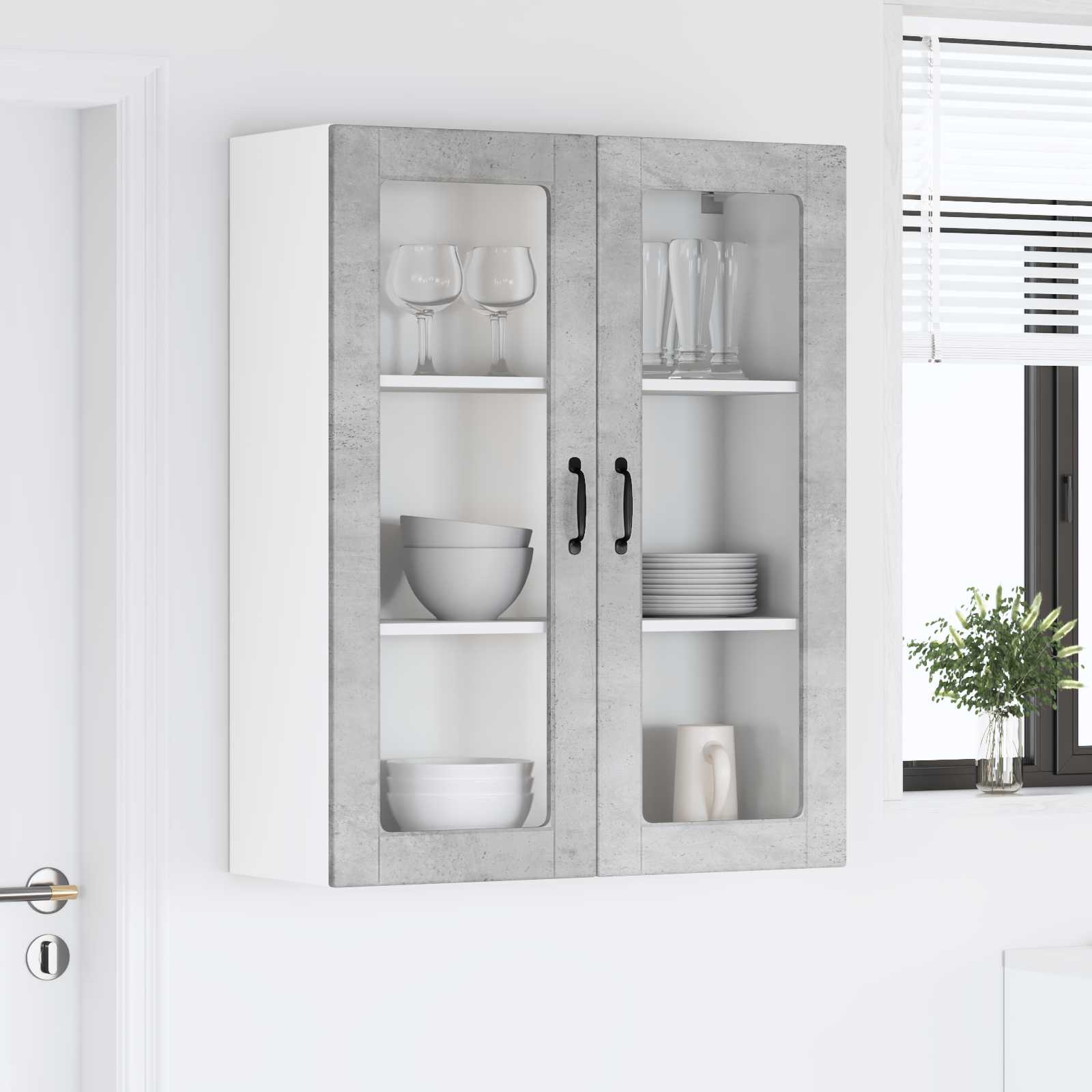 Pensile cucina con porta Lucca Grigio Cemento 80 x 31 x 100 cm | homemem39