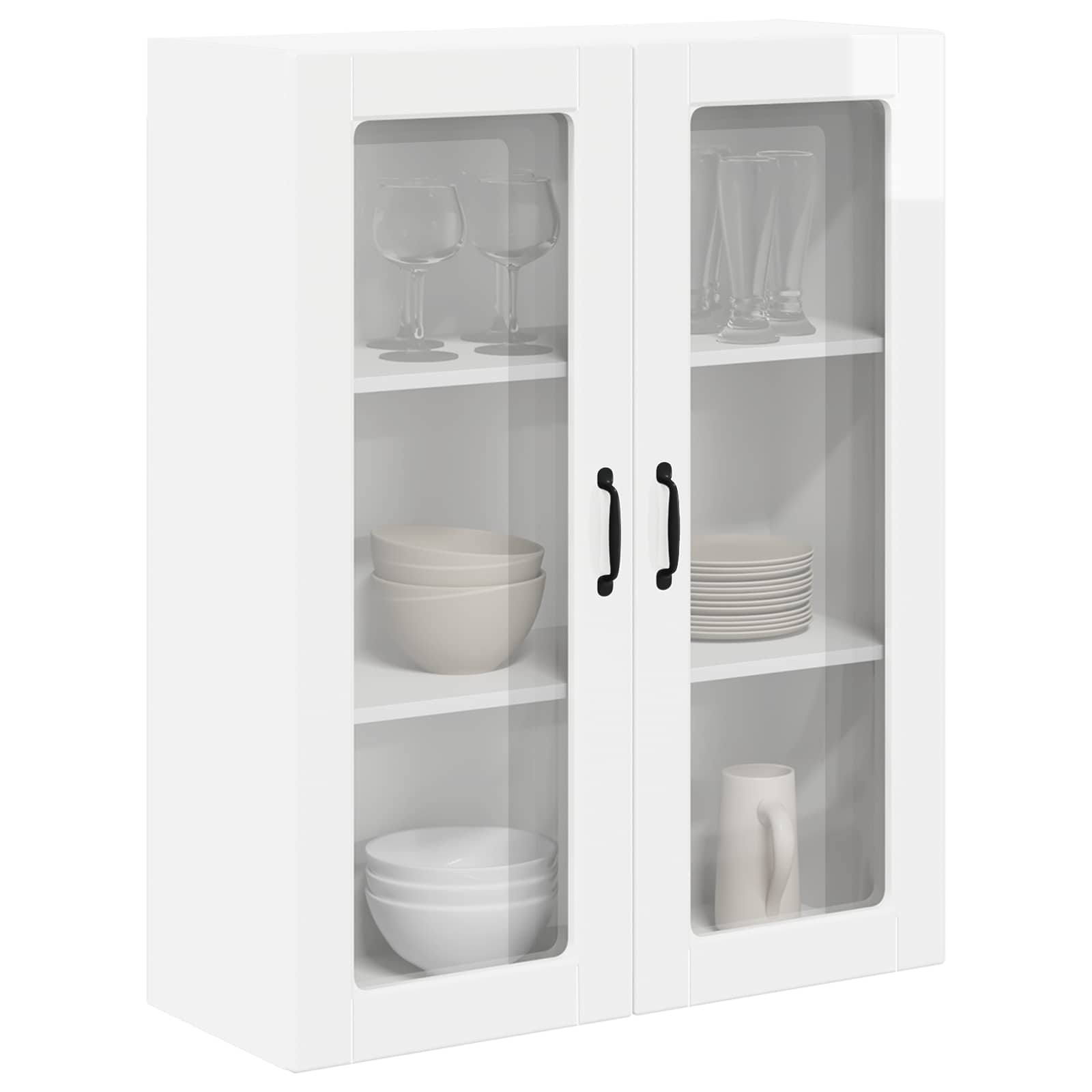 Pensile cucina con porta Lucca Bianco Lucido 80 x 31 x 100 cm | homemem39