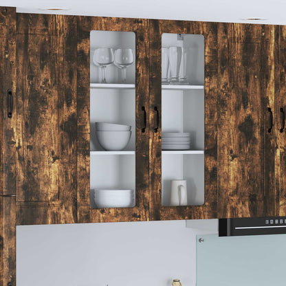 Mobile in vetro da parete LUCCA Rovere Fumo 80 x 31 x 100 cm
