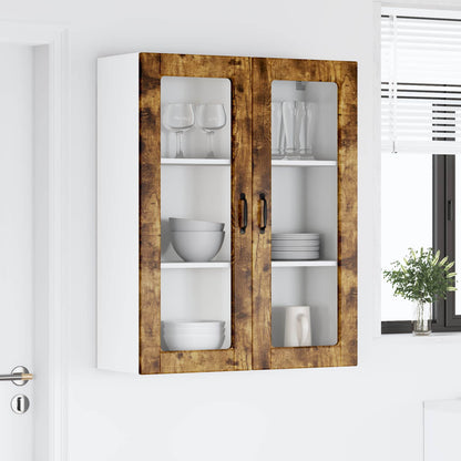 Mobile in vetro da parete LUCCA Rovere Fumo 80 x 31 x 100 cm