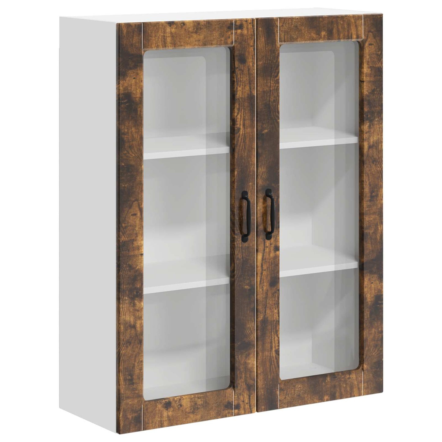 Mobile in vetro da parete LUCCA Rovere Fumo 80 x 31 x 100 cm