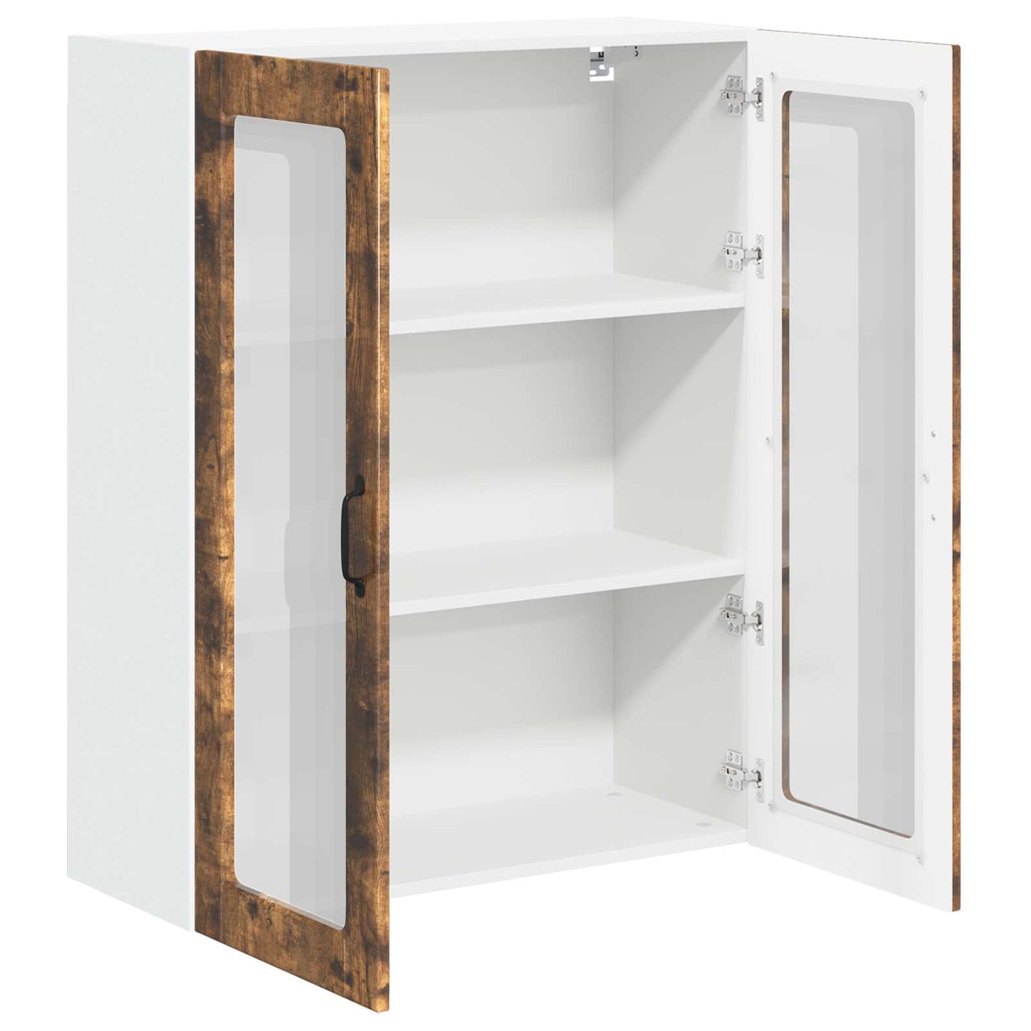 Mobile in vetro da parete LUCCA Rovere Fumo 80 x 31 x 100 cm