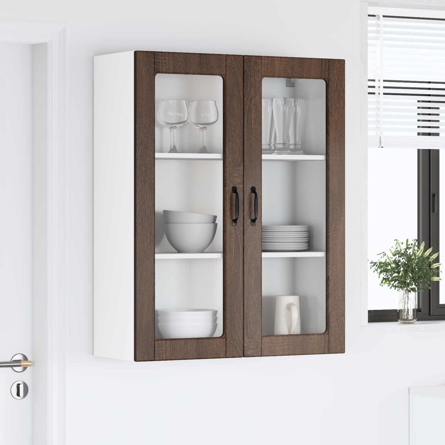 Pensile cucina con porta Lucca Rovere Marrone 80 x 31 x 100 cm | homemem39