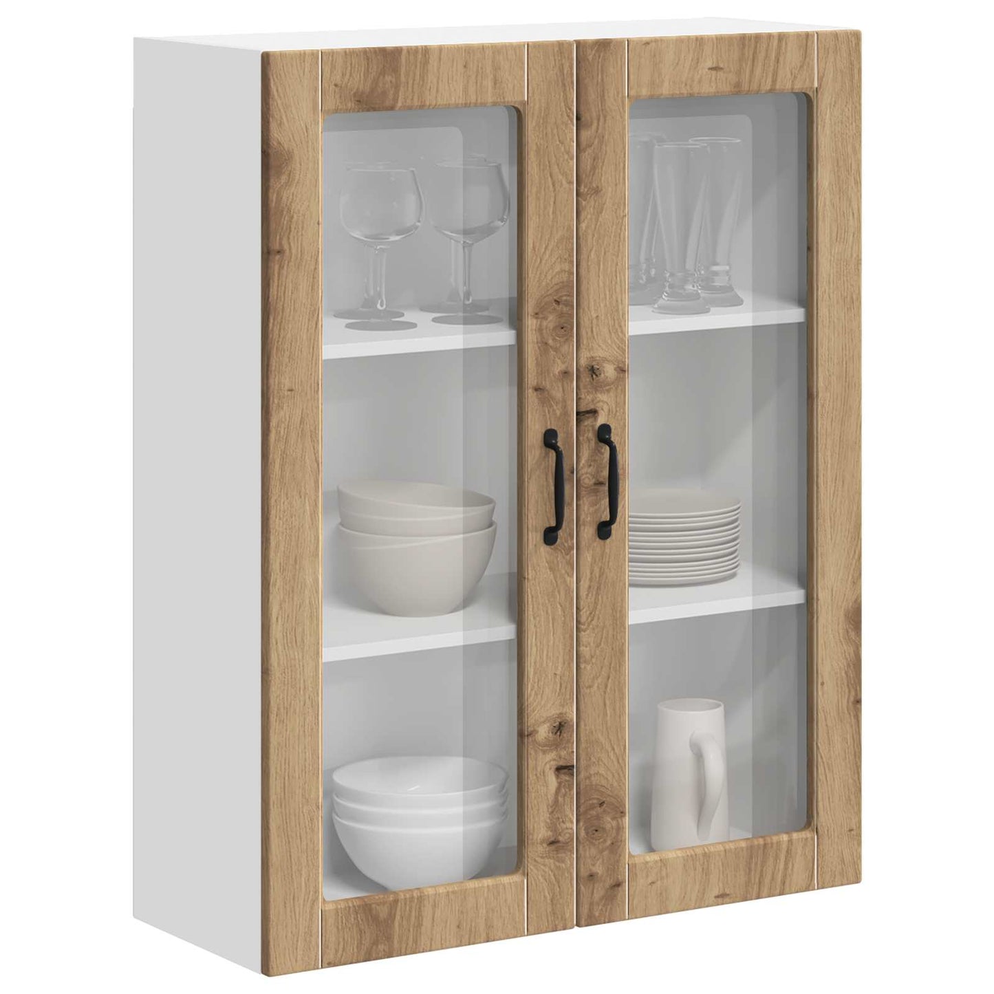 Mobile in vetro da parete LUCCA Rovere Artigianale