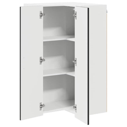 Mobile angolare per parete LUCCA Nero 57 x 57 x 100 cm