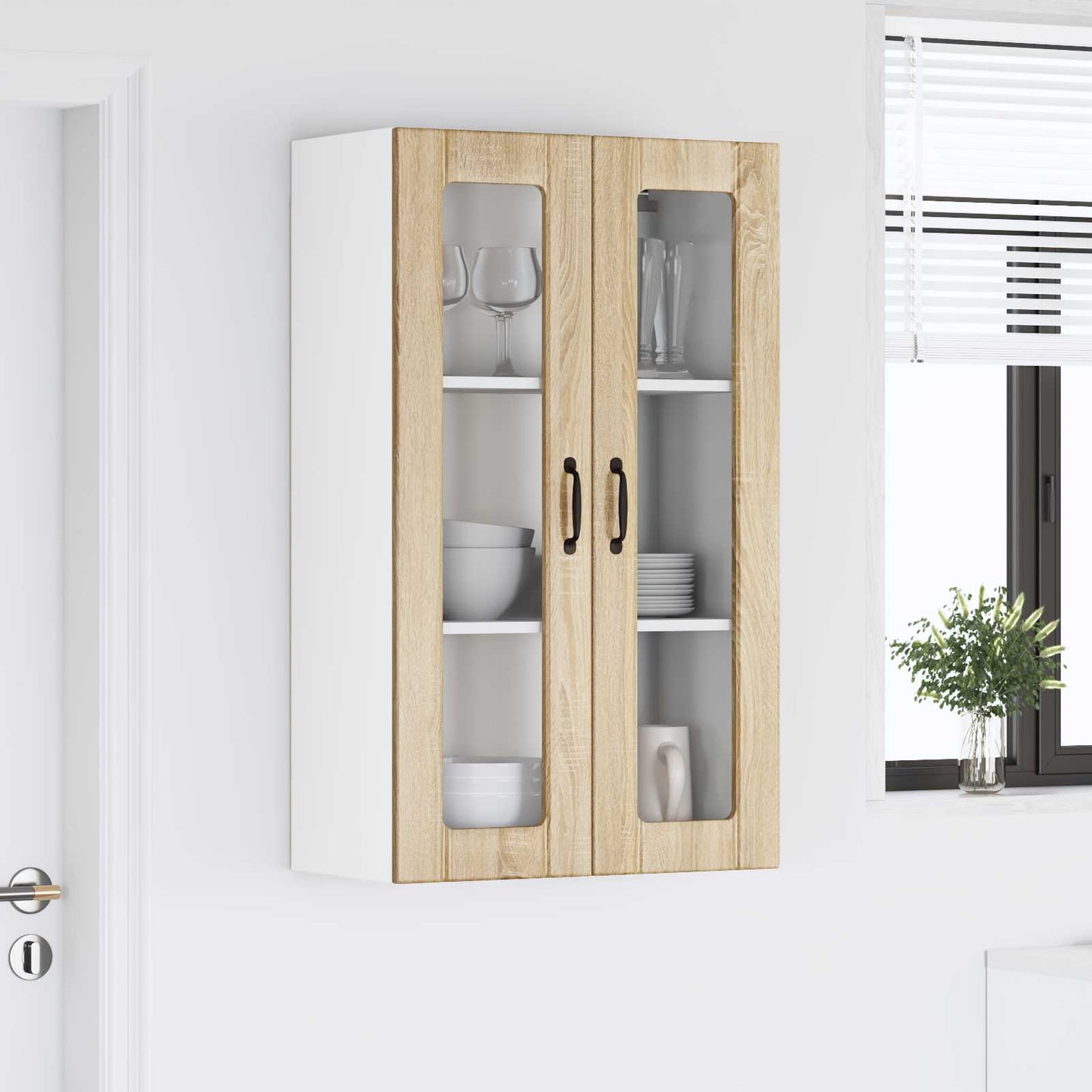 Pensile cucina con porta Lucca Rovere Sonoma 60 x 31 x 100 cm | homemem39