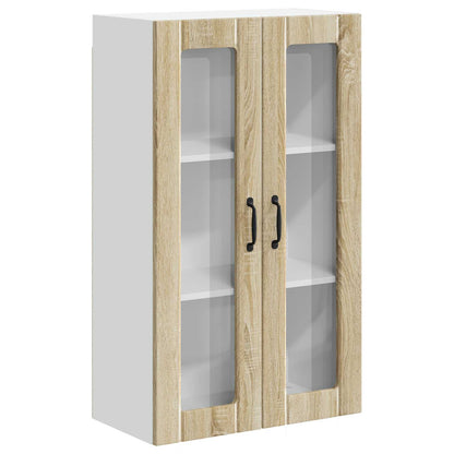 Mobile in vetro da parete LUCCA Rovere Sonoma 60 x 31 x 100 cm