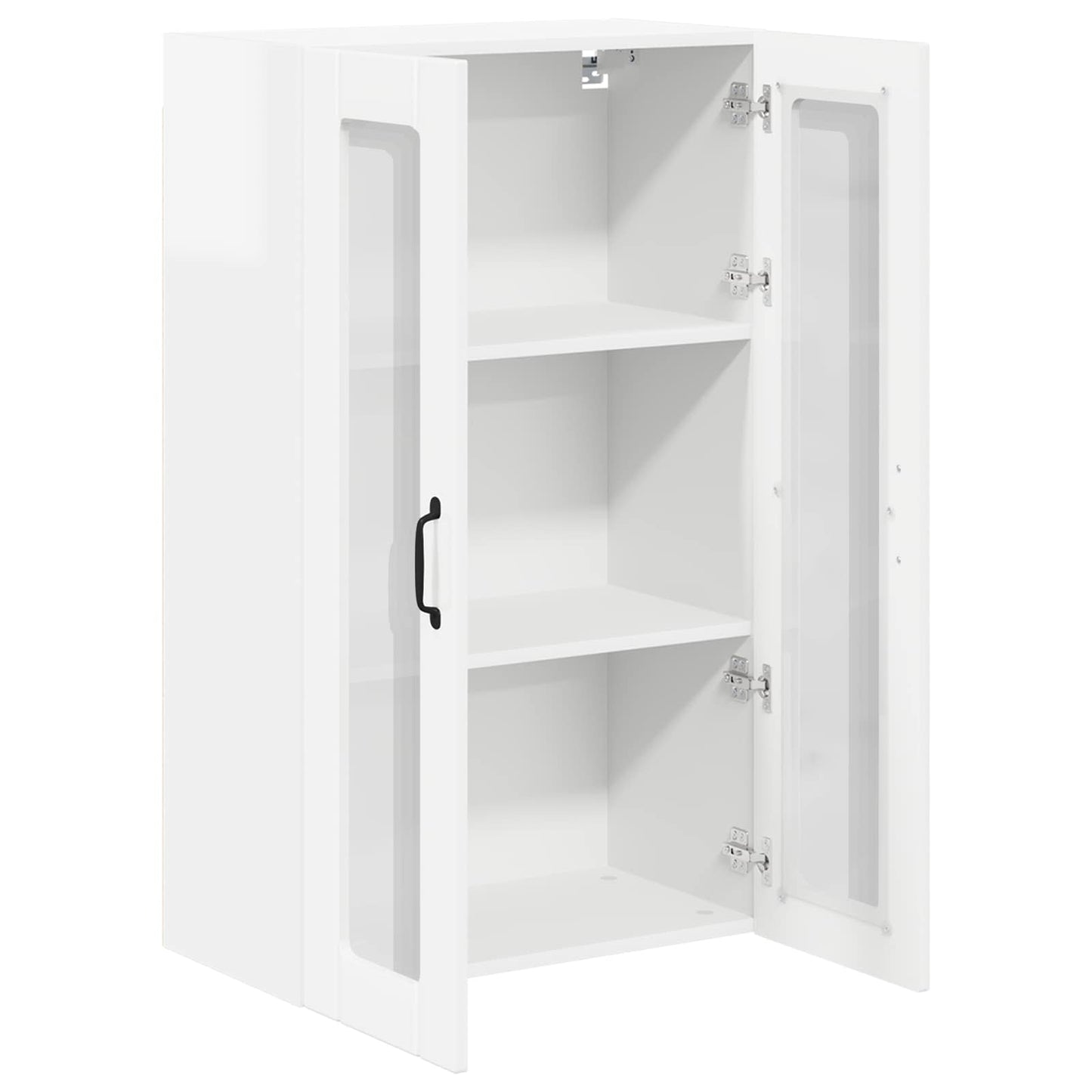 Mobile in vetro da parete LUCCA Bianco Lucido 60 x 31 x 100 cm
