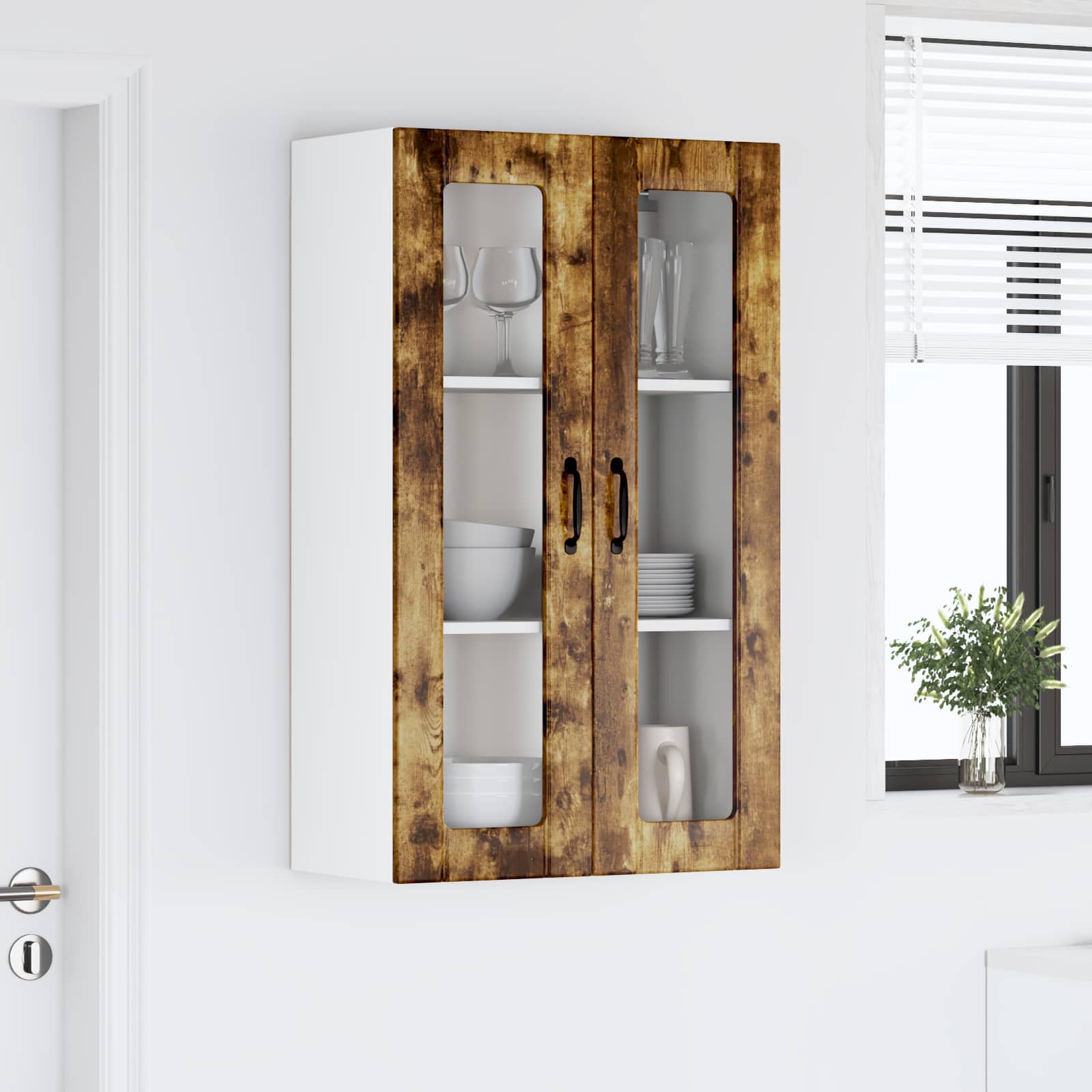 Pensile cucina con porta Lucca Rovere Fumo 60 x 31 x 100 cm | homemem39