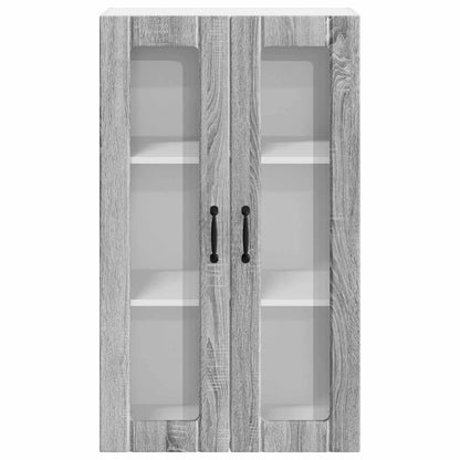 Mobile in vetro da parete LUCCA Grigio Sonoma 60 x 31 x 100 cm