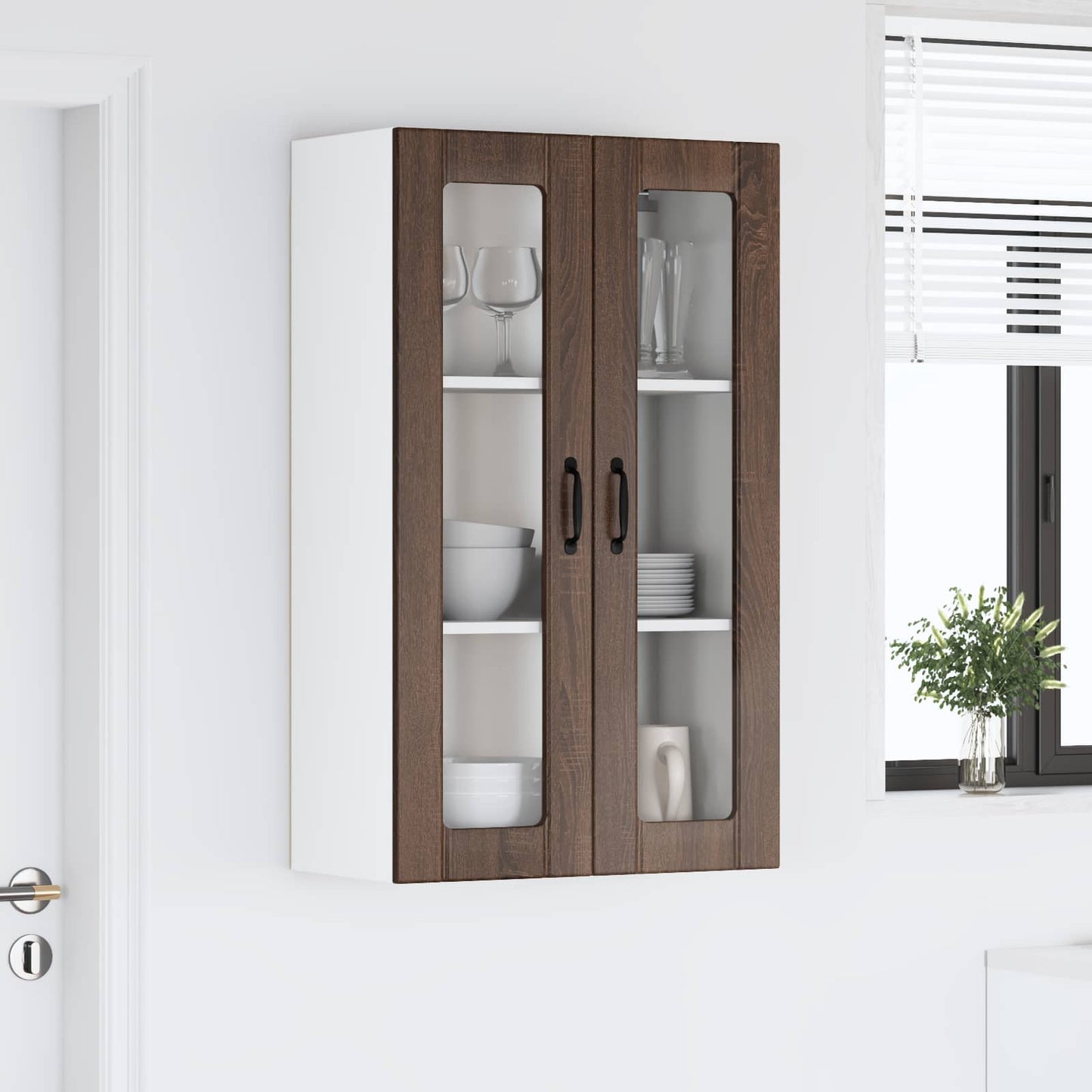 Pensile cucina con porta Lucca Rovere Marrone 60 x 31 x 100 cm | homemem39