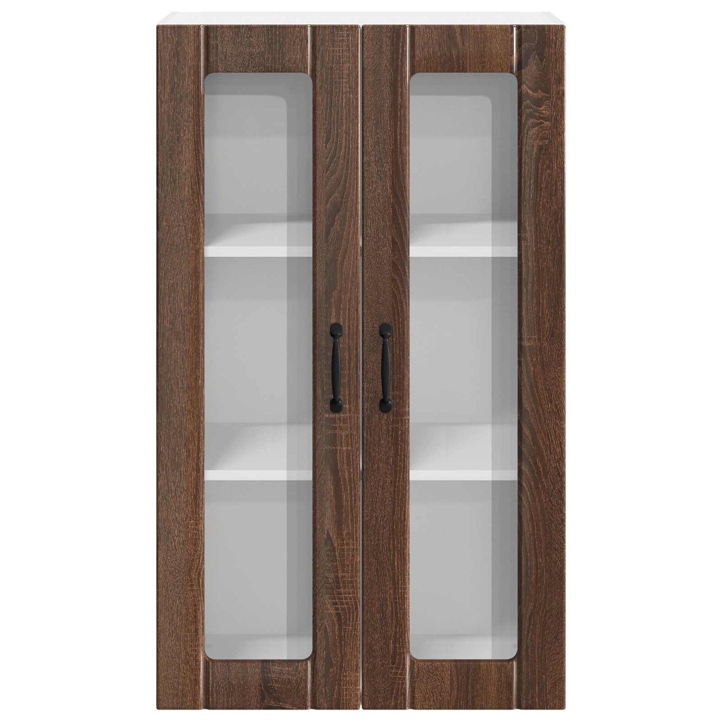 Mobile in vetro da parete LUCCA Rovere Marrone 60 x 31 x 100 cm