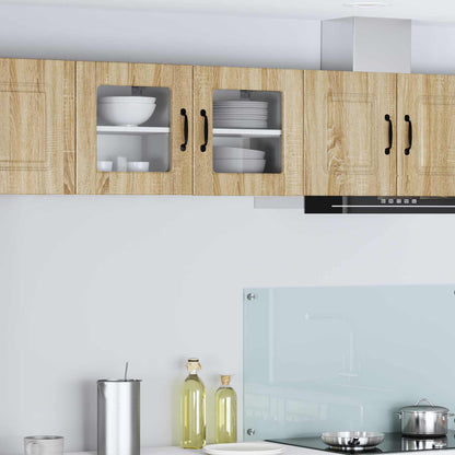 Mobile in vetro da parete PORTO 2 pcs Rovere Sonoma