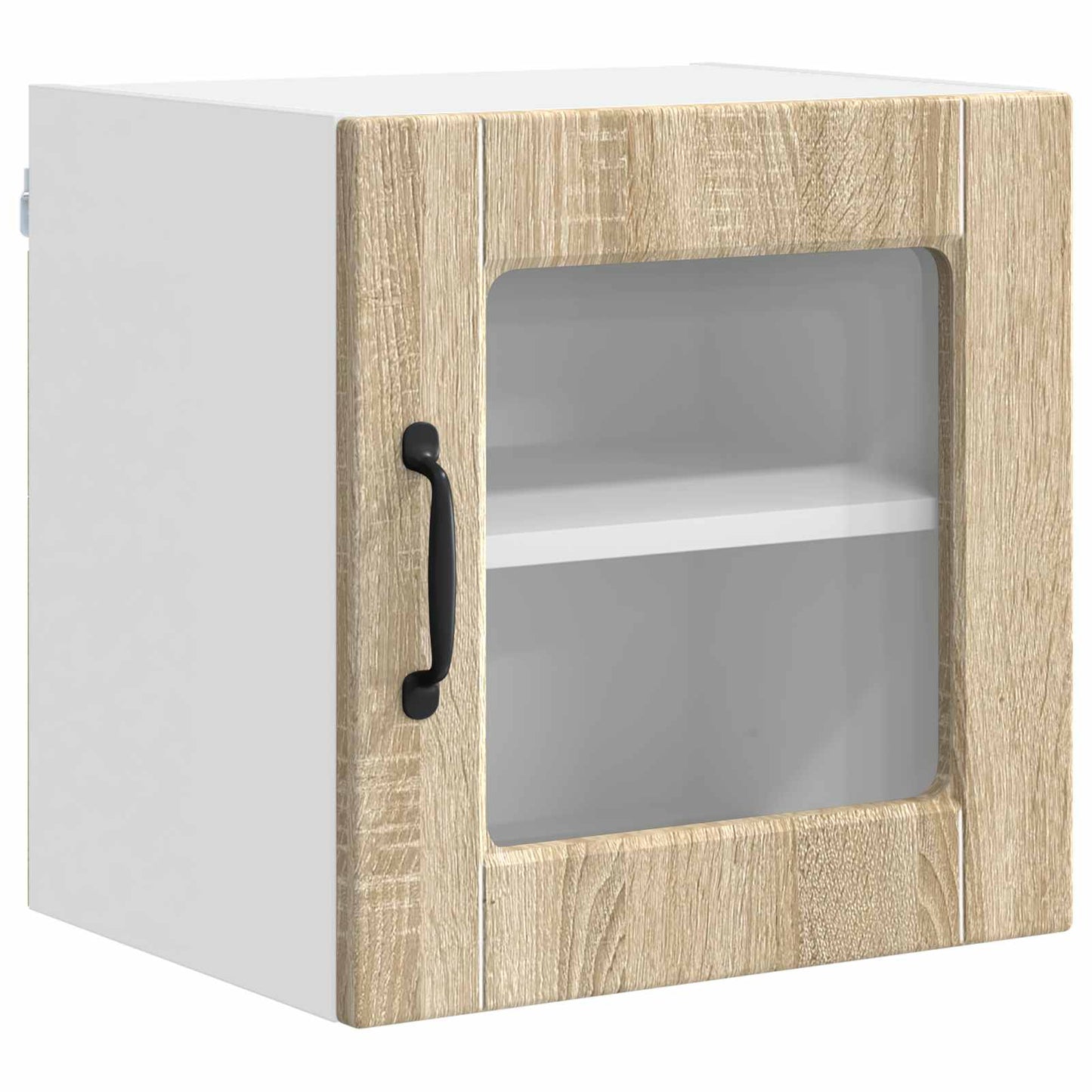 Mobile in vetro da parete PORTO 2 pz Rovere Sonoma