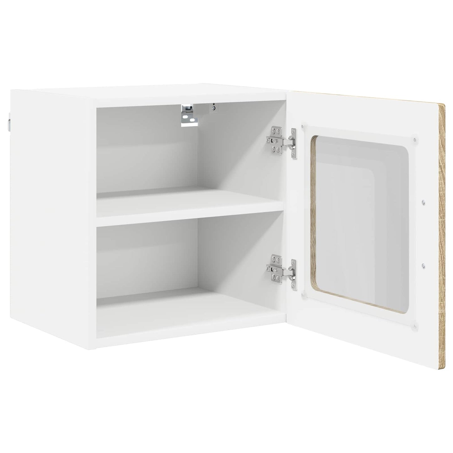 Mobile in vetro da parete PORTO 2 pz Rovere Sonoma