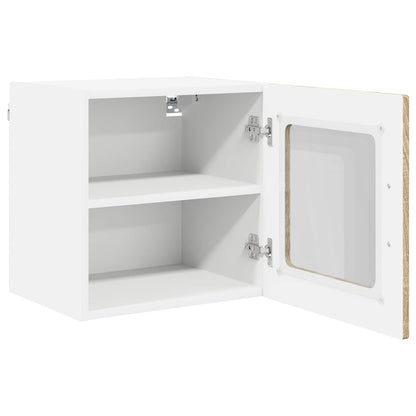 Mobile in vetro da parete PORTO 2 pz Rovere Sonoma