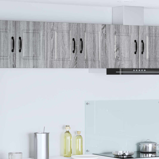 Armadietto a muro PORTO 2 pz Grigio Sonoma Legno ingegnerizzato
