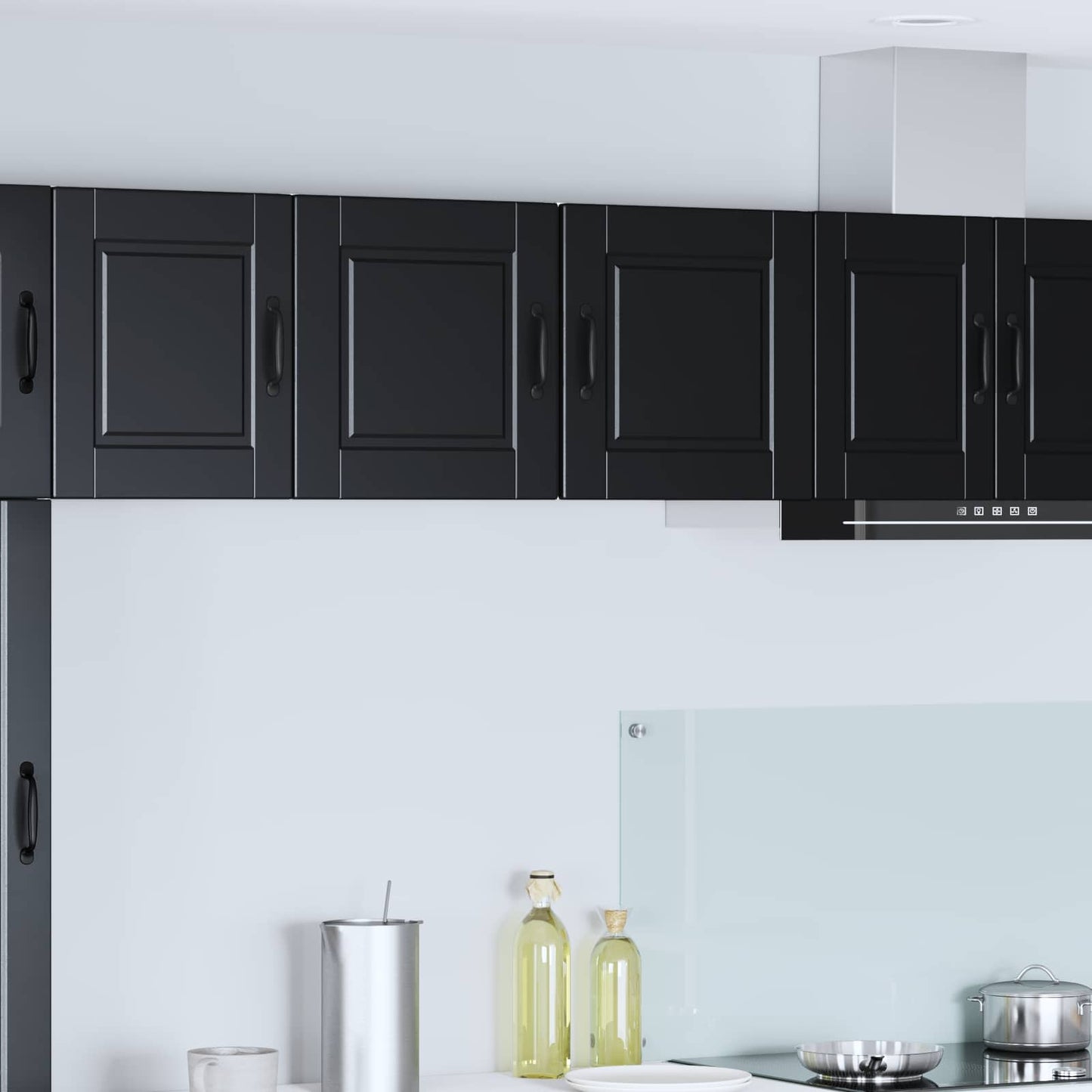Armadietto a muro PORTO Nero 40 x 31 x 40 cm Legno multistrato | homemem39