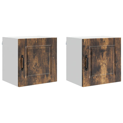 Armadietto a muro PORTO 2 pcs Rovere fumé 40 x 31 x 40 cm | homemem39
