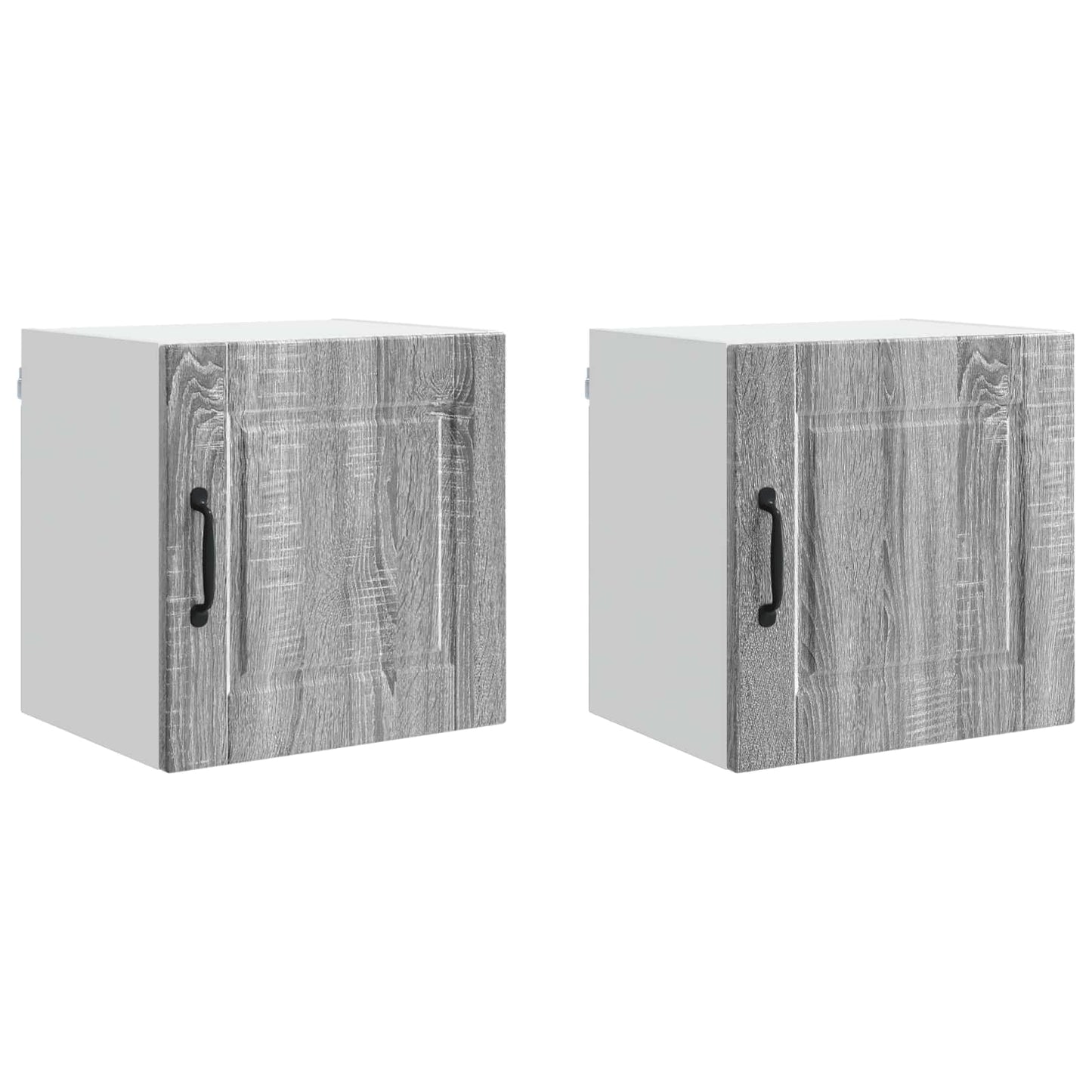 Armadietto a muro PORTO 2 pz Grigio Sonoma Legno ingegnerizzato - homemem39
