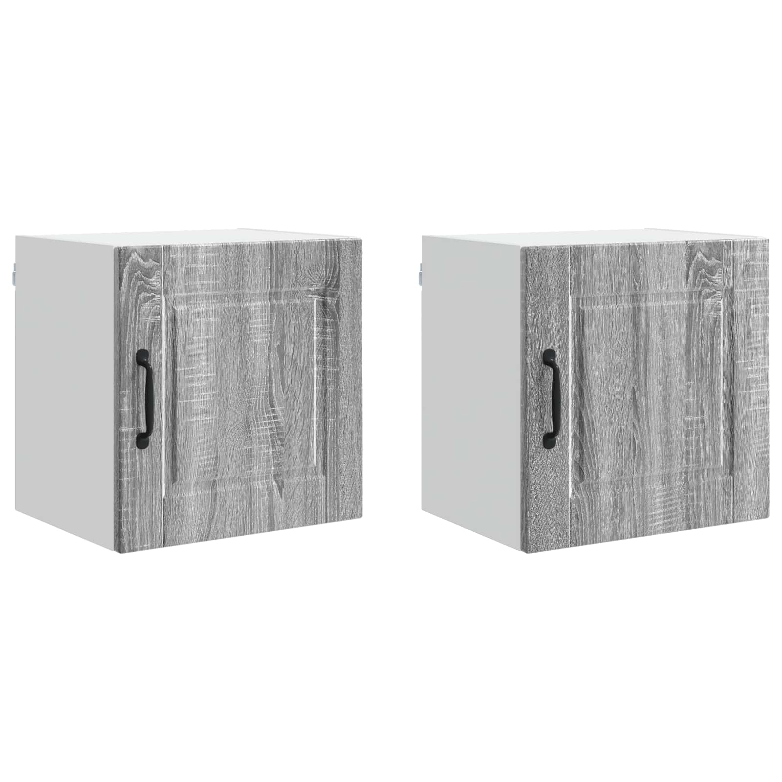 Armadietto a muro PORTO 2 pz Grigio Sonoma Legno ingegnerizzato - homemem39
