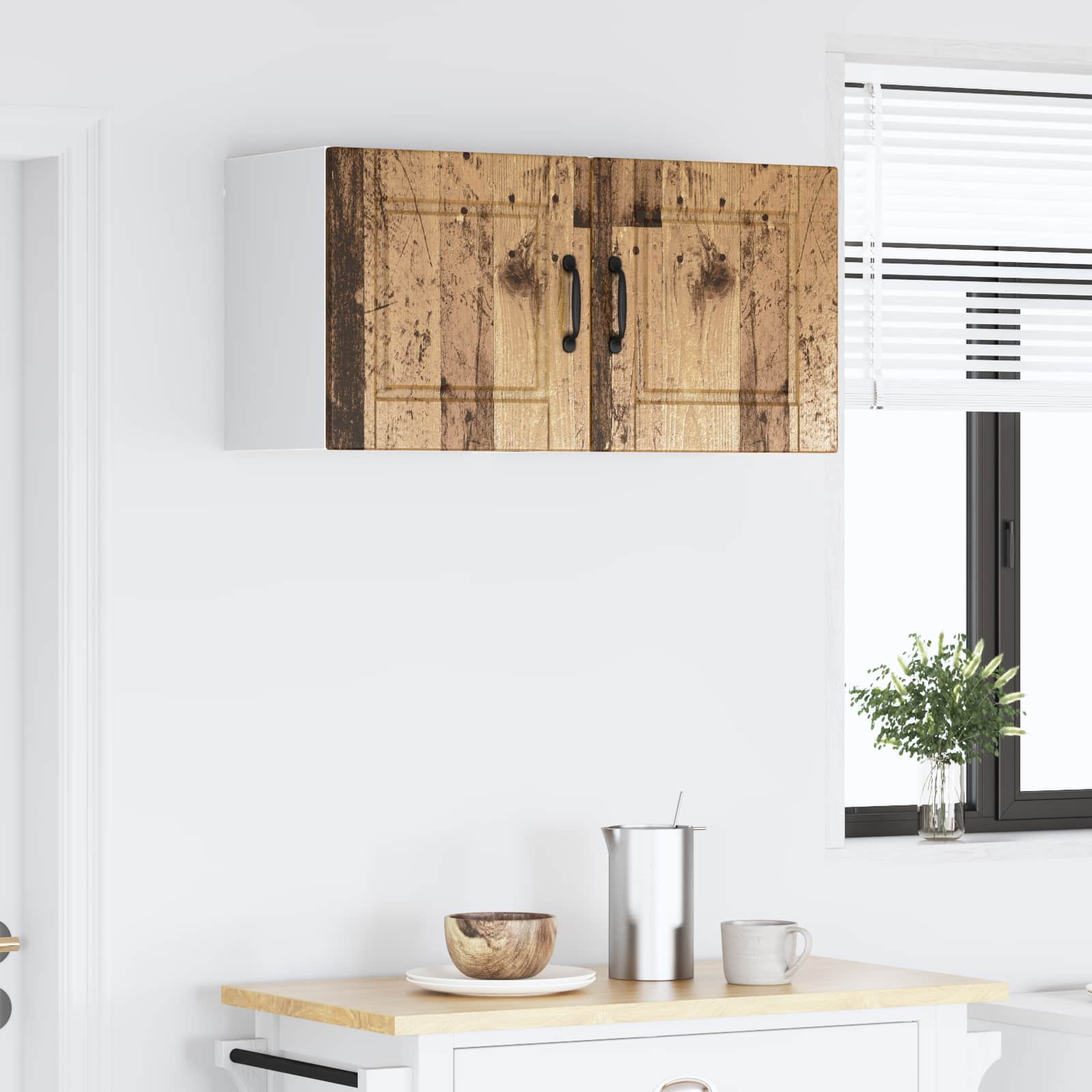 Armadietto a muro PORTO 2 pcs Legno vecchio 40 x 31 x 40 cm | homemem39