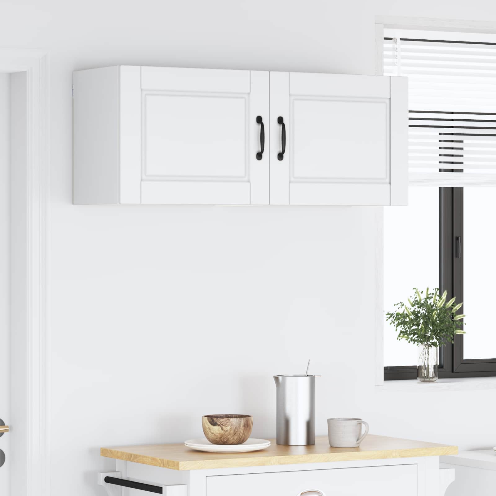 Armadietto a muro PORTO 2 pcs Bianco 50 x 31 x 40 cm | homemem39