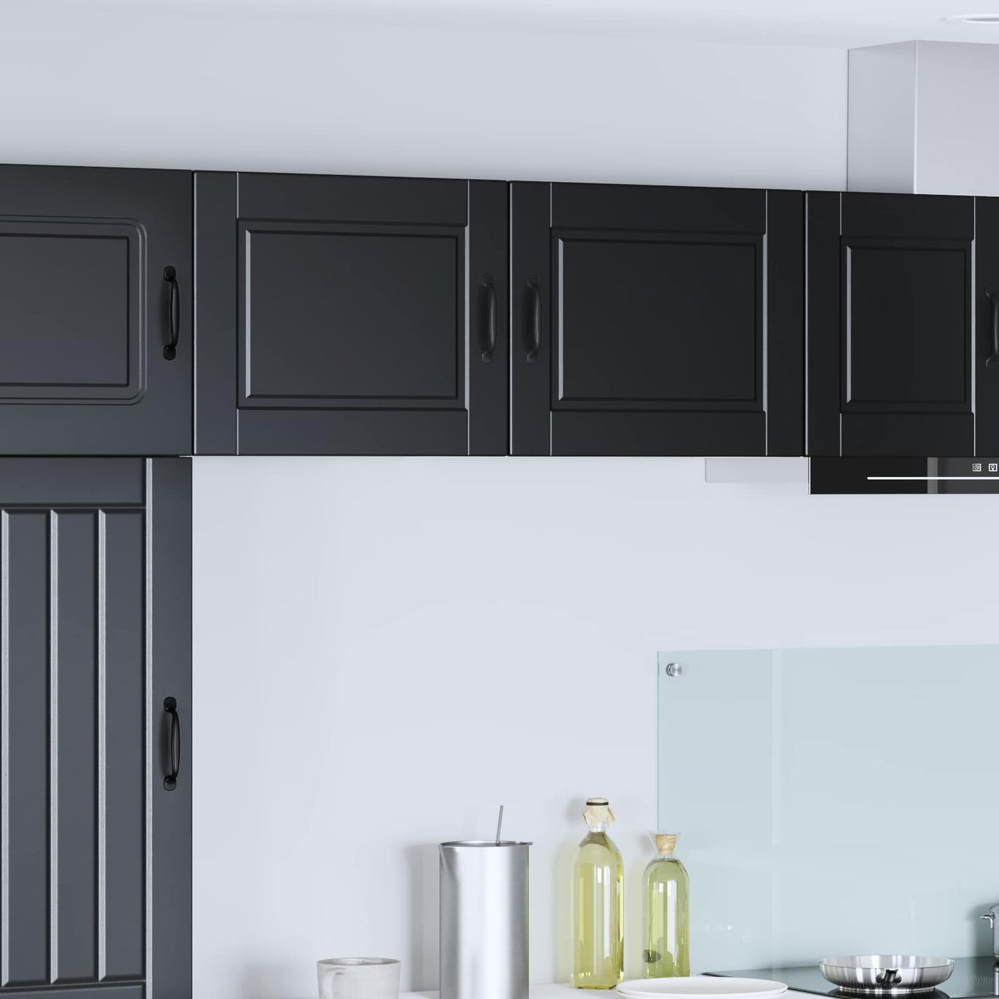 Armadietto a muro PORTO 2 pcs Nero 50 x 31 x 40 cm | homemem39