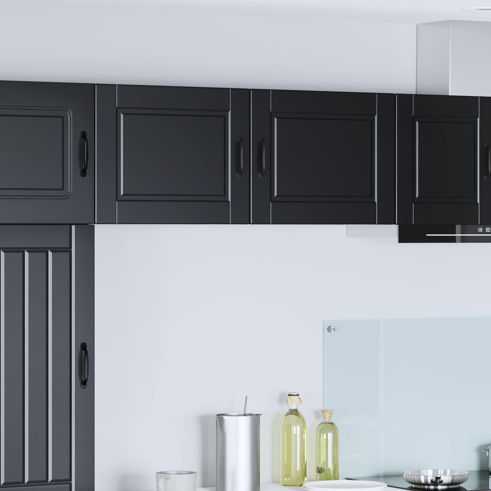 Armadietto a muro PORTO 2 pcs Nero 50 x 31 x 40 cm | homemem39