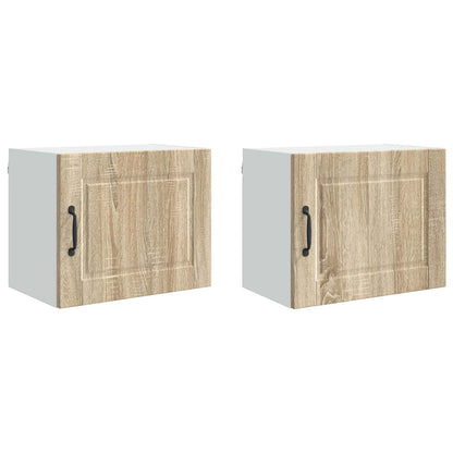 Armadietto a muro PORTO 2 pz Rovere Sonoma Legno ingegnerizzato